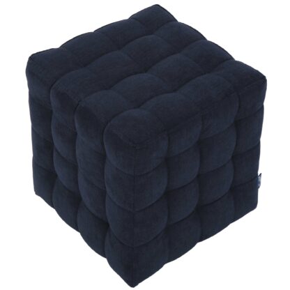 Taburet Bump D, stofa albastru, 41x38x38 cm - imagine 2
