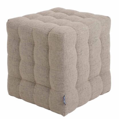 Taburet Bump G, stofa crem, 41x38x38 cm - imagine 5