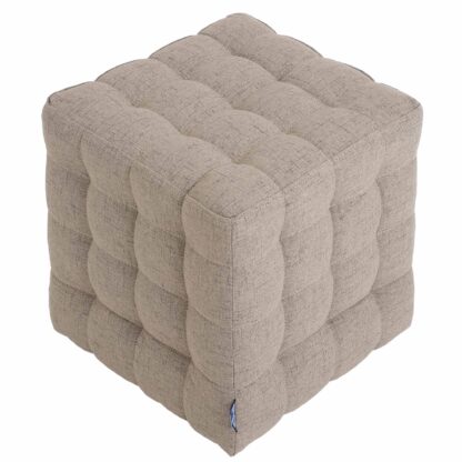 Taburet Bump G, stofa crem, 41x38x38 cm - imagine 2
