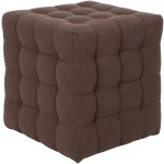 Taburet Bump G, stofa maro, 41x38x38 cm - imagine 5