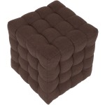 Taburet Bump G, stofa maro, 41x38x38 cm - imagine 3