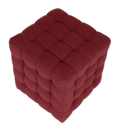 Taburet Bump G, stofa rosu, 41x38x38 cm - imagine 4