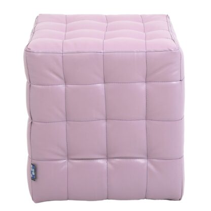 Taburet Bump, imitatie piele mov, 41x38x38 cm - imagine 3