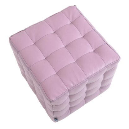 Taburet Bump, imitatie piele mov, 41x38x38 cm - imagine 2