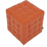 Taburet Bump, imitatie piele portocaliu, 41x38x38 cm - imagine 4