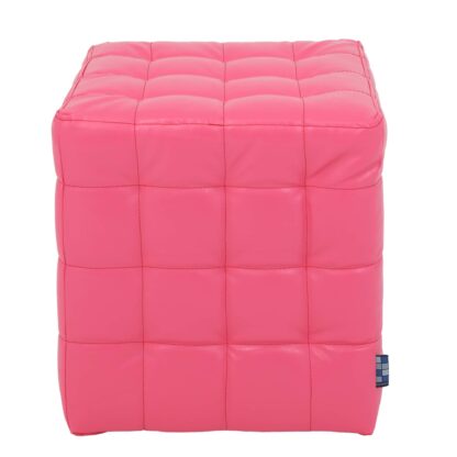 Taburet Bump, imitatie piele roz, 41x38x38 cm - imagine 3