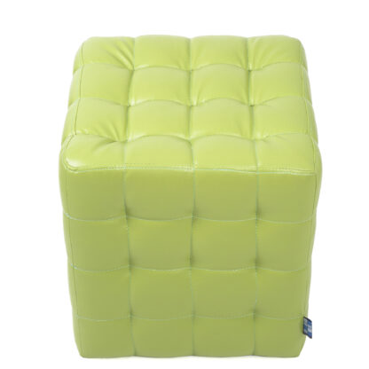 Taburet Bump, imitatie piele verde, 41x38x38 cm - imagine 2