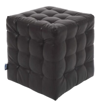 Taburet Bump, imitatie piele wenge, 41x38x38 cm