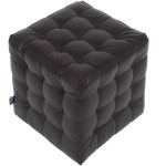 Taburet Bump, imitatie piele wenge, 41x38x38 cm - imagine 6