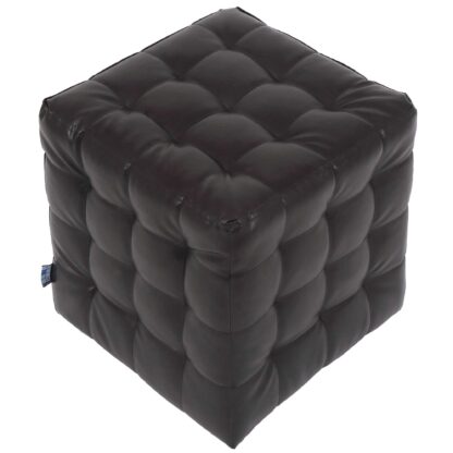 Taburet Bump, imitatie piele wenge, 41x38x38 cm - imagine 6