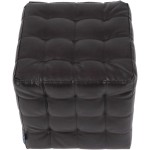 Taburet Bump, imitatie piele wenge, 41x38x38 cm - imagine 5