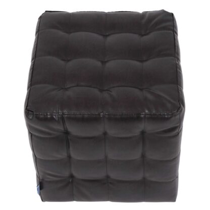 Taburet Bump, imitatie piele wenge, 41x38x38 cm - imagine 5