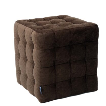 Taburet Bump K, stofa maro inchis, 41x38x38 cm