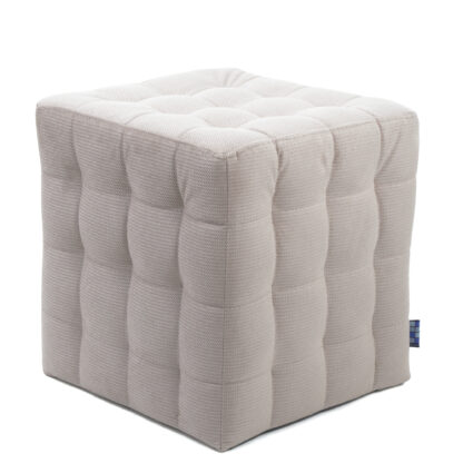 Taburet Bump K, stofa crem, 41x38x38 cm