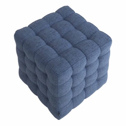 Taburet Bump G, stofa bleu, 41x38x38 cm - imagine 4