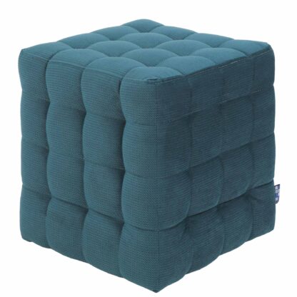 Taburet Bump K, stofa turcoaz, 41x38x38 cm