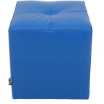 Taburet Cool, albastru, piele ecologica, 36x35x35 cm - imagine 3