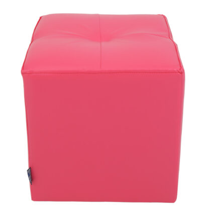 Taburet Cool, roz, piele ecologica, 36x35x35 cm - imagine 3