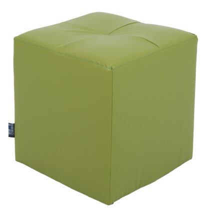 Taburet Cool, verde, piele ecologica,  36x35x35 cm