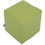 Taburet Cool, verde, piele ecologica,  36x35x35 cm - imagine 2