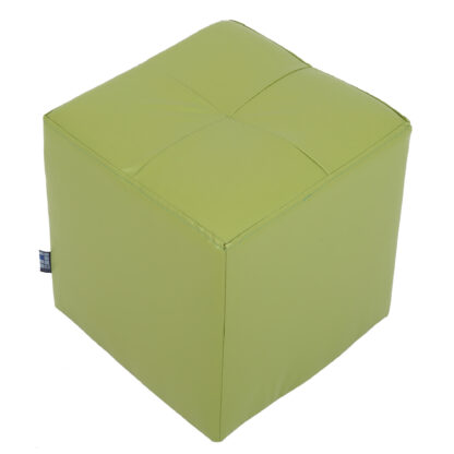 Taburet Cool, verde, piele ecologica,  36x35x35 cm - imagine 2