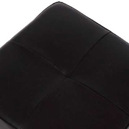 Taburet Cool, wenge, piele ecologica, 36x35x35 cm - imagine 3