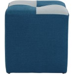 Taburet Cool, stofa, culoare turcoaz/vernil, 36x35x35 cm - imagine 3