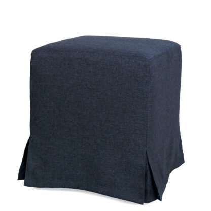 Taburet Cube T, albastru, stofa S, 45x38x38 cm