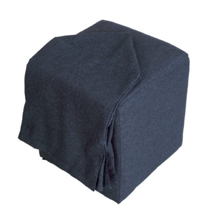 Husa taburet Cube T, albastru, stofa S, 45x38x38 cm