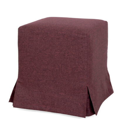 Husa taburet Cube, bordo, stofa, 38x45x38 cm - imagine 7