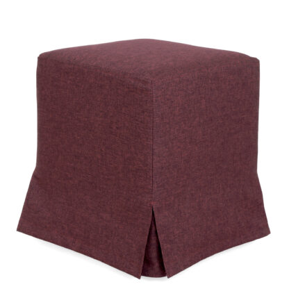 Taburet Cube T, bordo, stofa S, 45x38x38 cm