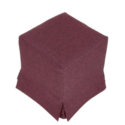 Husa taburet Cube, bordo, stofa, 38x45x38 cm - imagine 5