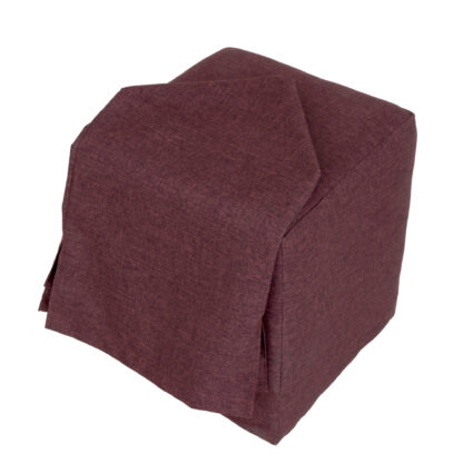 Husa taburet Cube, bordo, stofa, 38x45x38 cm - imagine 4