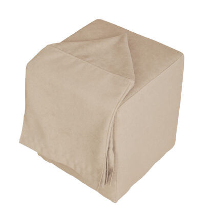 Husa taburet Cube, crem, stofa, 38x45x38 cm - imagine 5