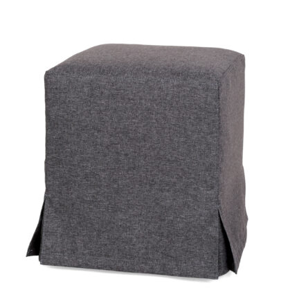 Husa taburet Cube, gri, stofa, 38x45x38 cm - imagine 6