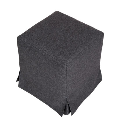 Husa taburet Cube, gri, stofa, 38x45x38 cm - imagine 7