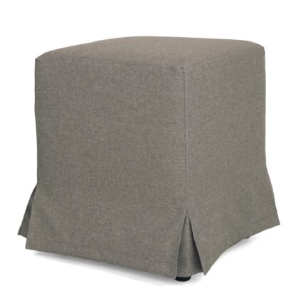 Taburet Cube T, stofa, stofa S21, gri deschis