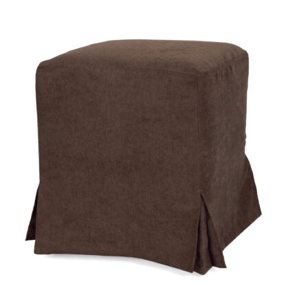 Taburet Cube T, maro inchis, stofa K, 45x38x38 cm - imagine 4