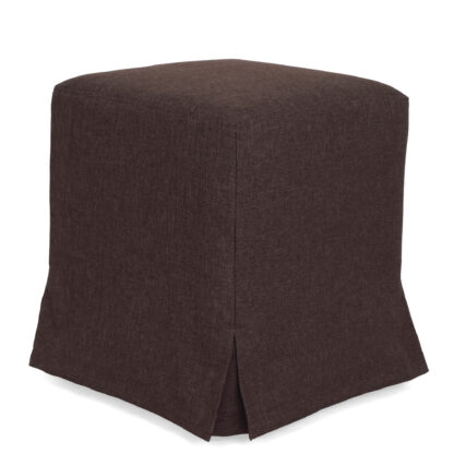 Taburet Cube T, maro inchis, stofa K, 45x38x38 cm