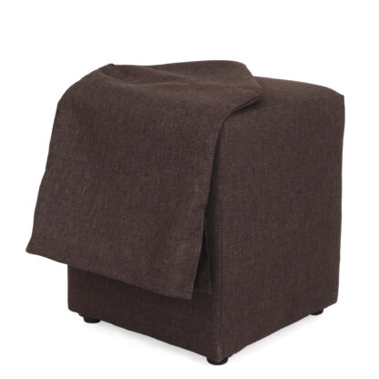 Husa taburet Cube T, maro, stofa S, 45x38x38 cm