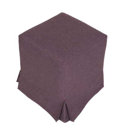 Taburet Cube T, mov, stofa S, 45x38x38 cm - imagine 2