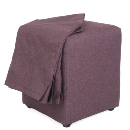 Husa taburet Cube T, mov, stofa S, 45x38x38 cm