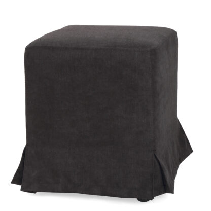 Husa taburet Cube, negru, stofa, 38x45x38 cm - imagine 7