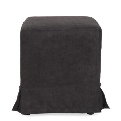 Husa taburet Cube, negru, stofa, 38x45x38 cm - imagine 6