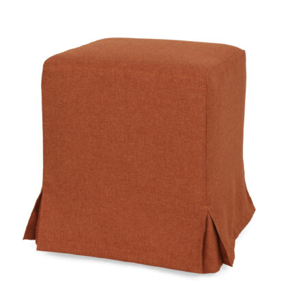 Taburet Cube T, stofa, stofa S25, portocaliu
