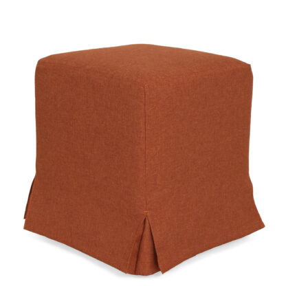 Husa taburet Cube T, portocaliu, stofa S, 45x38x38 cm - imagine 2