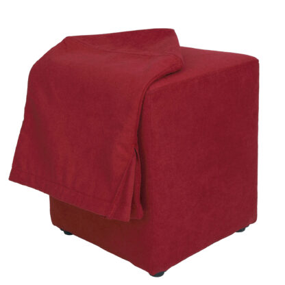 Taburet Cube T, rosu, stofa K, 45x38x38 cm - imagine 7