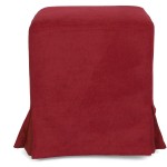 Taburet Cube T, rosu, stofa K, 45x38x38 cm - imagine 5