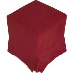 Taburet Cube T, rosu, stofa K, 45x38x38 cm - imagine 3