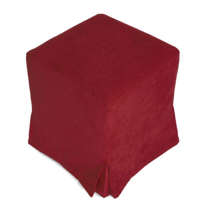 Taburet Cube T, rosu, stofa K, 45x38x38 cm - imagine 3